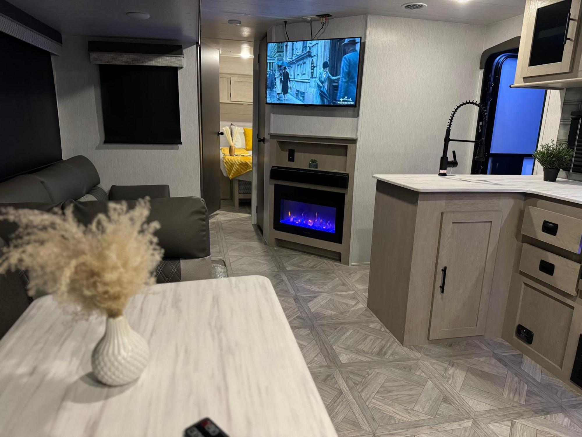 Campingplatz Cozy Stationary Rv Getaway